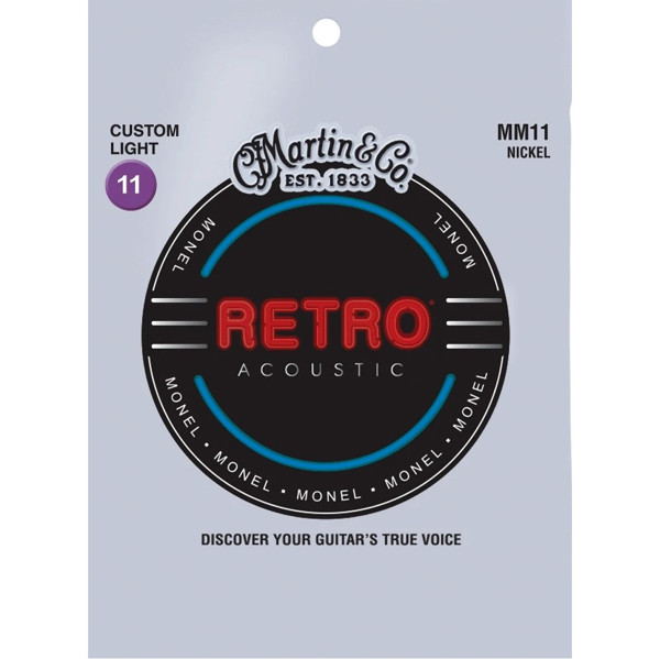 Gitarstrenger Akustisk Martin MM11 Retro Custom Light .011-.052