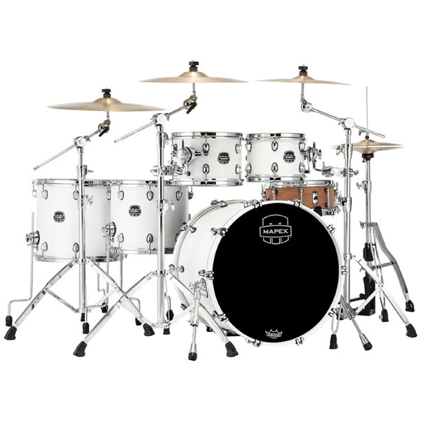 Trommesett Mapex Saturn SR628XURM, 22, Maple/Walnut, Satin White