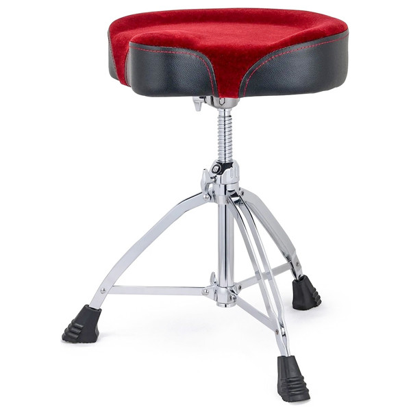 Trommestol Mapex T865SER, m/Doble Ben, Tractor Wine Red Cloth Seat