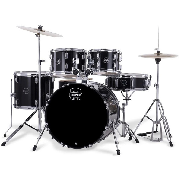 Trommesett Mapex Comet CM5044FTCDK, 20, m/Stativer & Cymbaler, Black