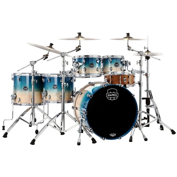 Trommesett Mapex Saturn SR628XUUQ, 22, Maple/Walnut, Aqua Fade