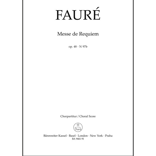 Messe de Requiem op. 48, Gabriel Faure. Vocal Score