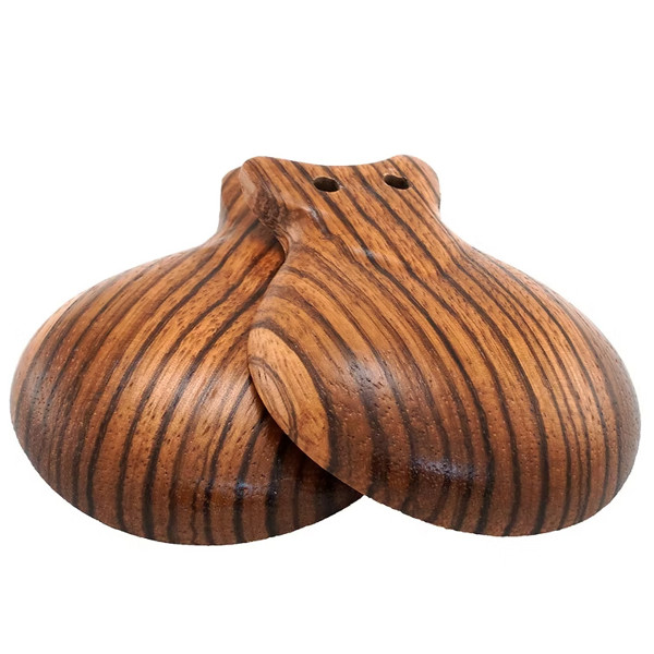 Kastagnetter Black Swamp PCC3-CUP-ZW, Castanet Cups, Zebra Wood, Pair