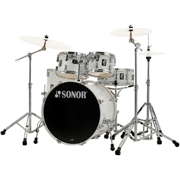 Trommesett Sonor AQ1 Studio AQ1-STUDIO-SET-WM-PW, 5 Pc, Birch, 20, Piano White m/Stativer