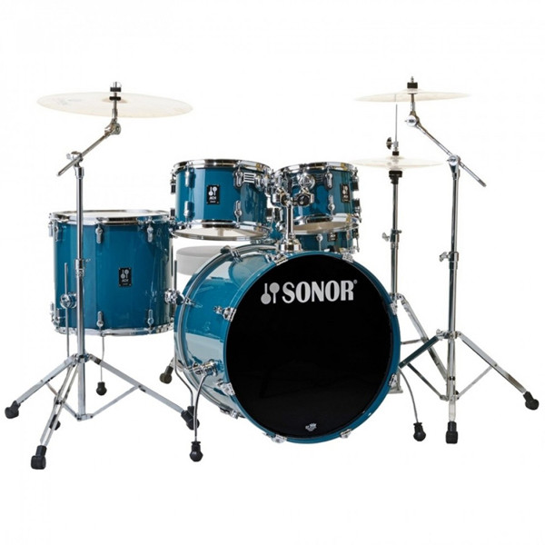 Trommesett Sonor AQ1 Studio AQ1-STUDIO-SET-WM-CB, 5 Pc, Birch, 20, Caribbean Blue m/Stativer