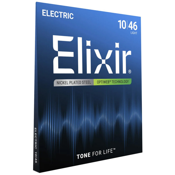 Gitarstrenger Elektrisk Elixir Light .010-.046 Nickel platerd Steel Optiweb