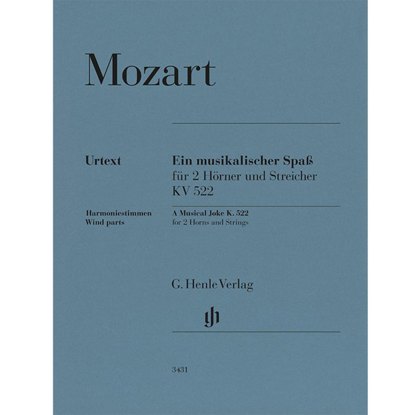 A Musical Joke K522, Wolfgang Amadeus Mozart. 2 Horns and Srings. Wind Parts