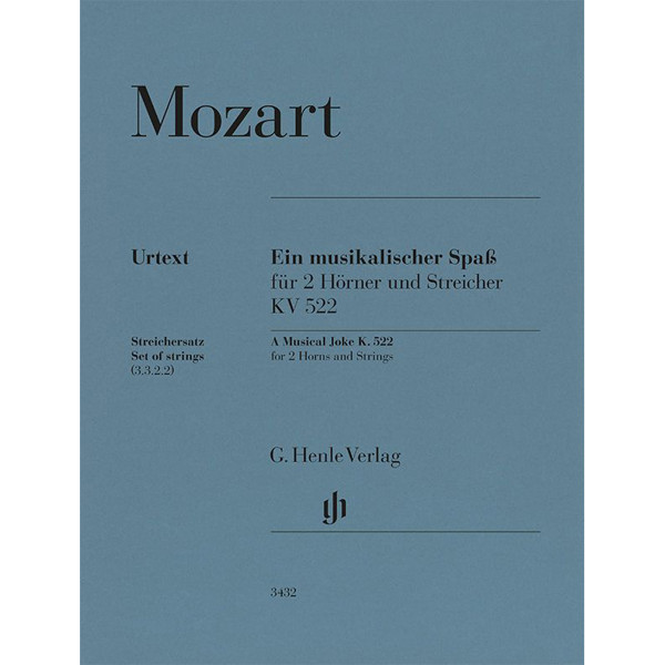 A Musical Joke K522, Wolfgang Amadeus Mozart. 2 Horns and Srings. String Parts