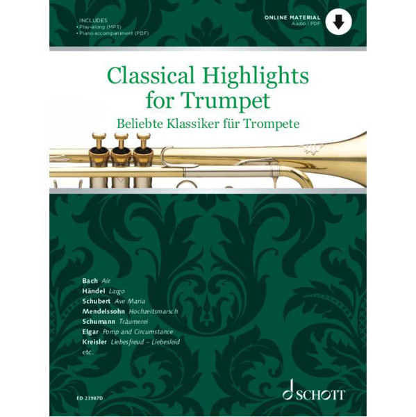 Classical Highlights Trumpet and Piano, arr Kate Mitchell. Book and Online Media