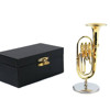 Miniature Instrument Tuba med Etui og stativ, 9,5 cm