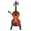 Miniature Instrument Fiolin med Etui og stativ, 8 cm