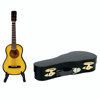 Miniature Instrument Gitar med Etui og stativ, 13 cm