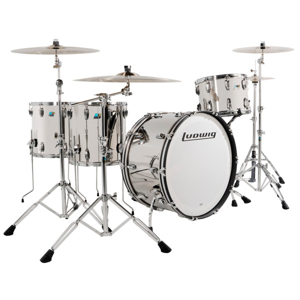 Trommesett Ludwig Stainless Steel Zet set 26 L8264LXSSWC, Shell Pack, Polished Stainless Steel