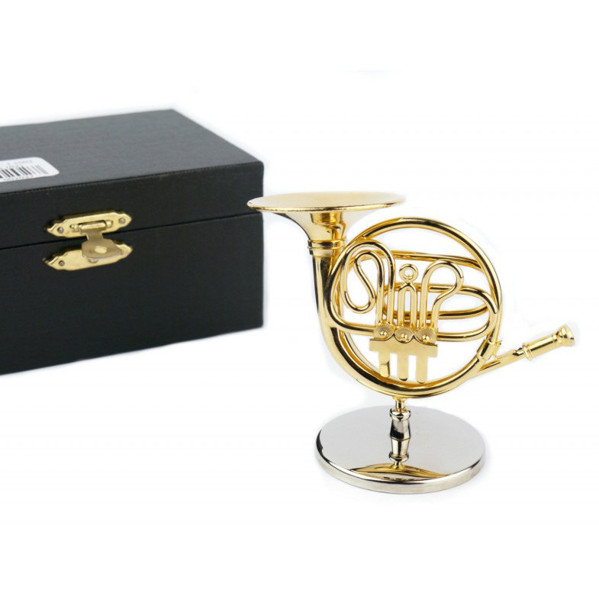 Miniature Instrument Horn med Etui og stativ, 9,5 cm