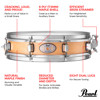 Skarptromme Pearl Maple M1330.102, 13x3, Piccolo, Natural Maple