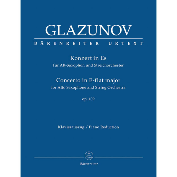 Concerto for Alto Saxophone und String Orchestra in E-flat major op. 109. Alexander Glazunov Alto Sax and Piano