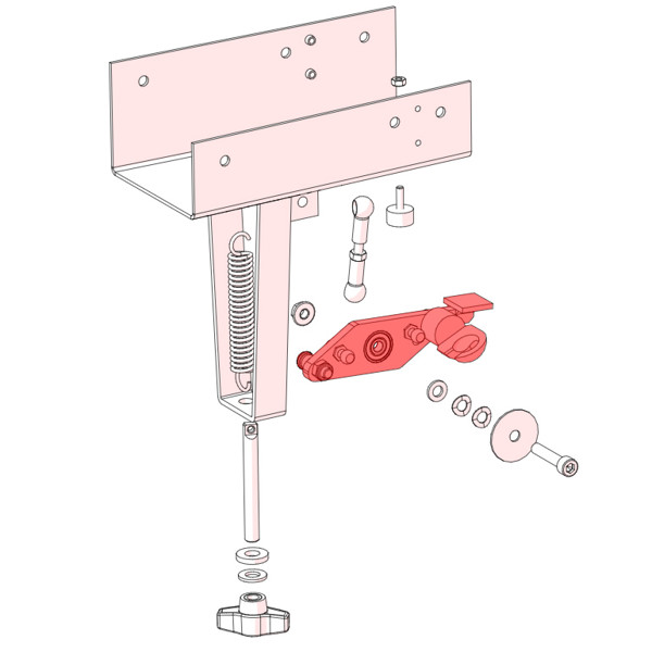 Adams Lever for Glockenspiel Dampening System PGA011, For Artist Travelser Frame