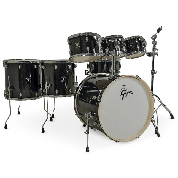 Trommesett Gretsch Energy, 22, 7 pcs m/Stativer, Black Sparkle