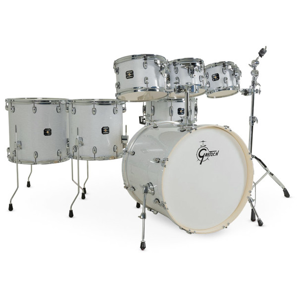 Trommesett Gretsch Energy, 22, 7 pcs m/Stativer, White Pearl