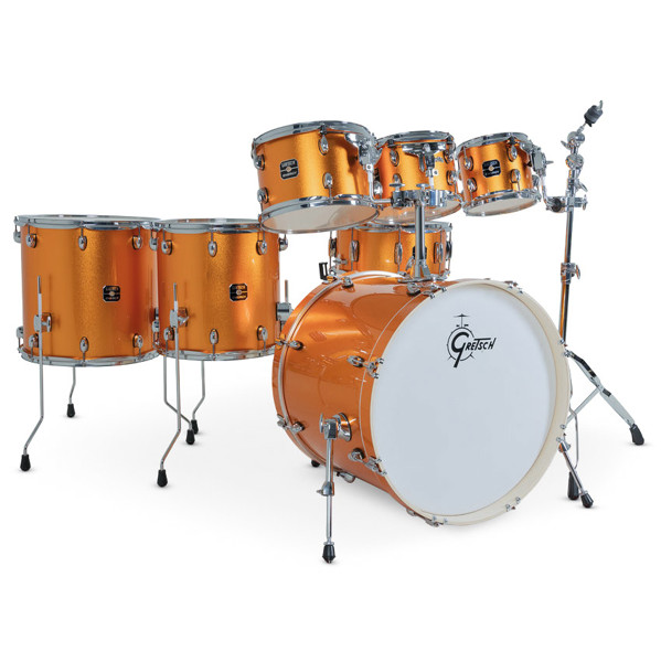 Trommesett Gretsch Energy, 22, 7 pcs m/Stativer, Orange Sparkle
