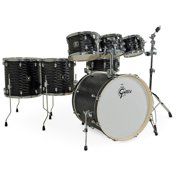 Trommesett Gretsch Energy, 22, 7 pcs m/Stativer, Black Fame