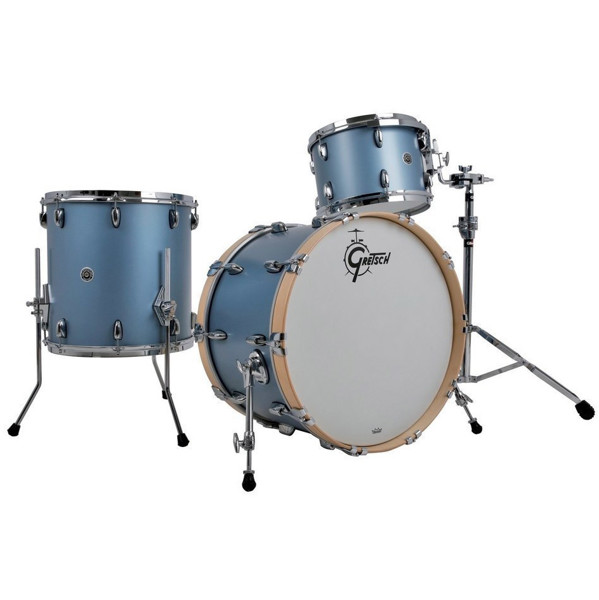 Stortromme Gretsch USA Brooklyn Satin Lacquer GB-1822B-SIBM, 22x18, Satin Ice Blue Metallic